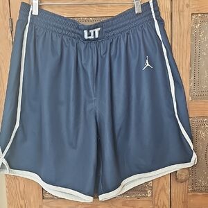 Jordan Men's Navy and White Athletic Shorts